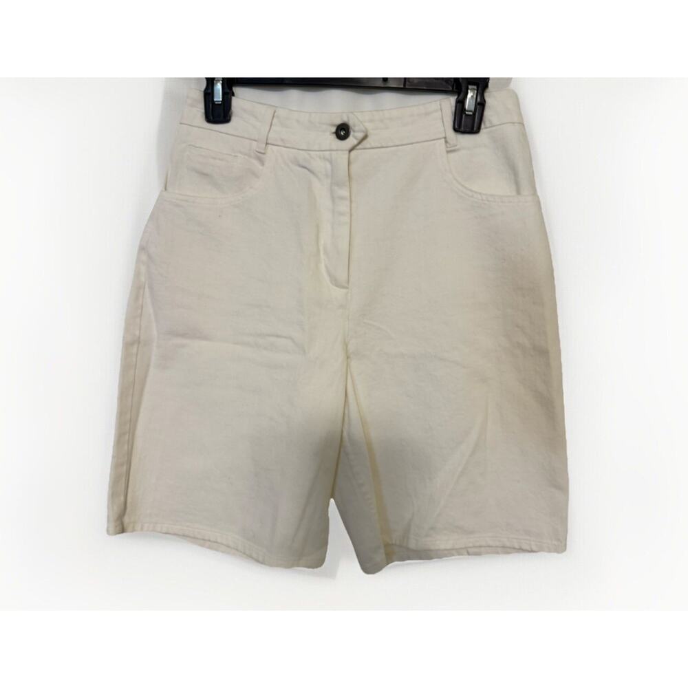 Humanoid High Waist Creme Denim Shorts Size S